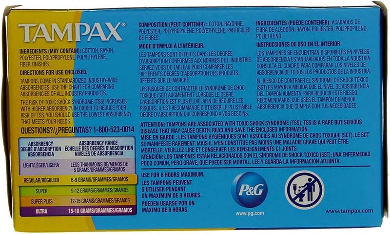 Tampax تامباكس تامبونز امتصاص عادي - 10 قطعة، عبوة من 5 - Image 2